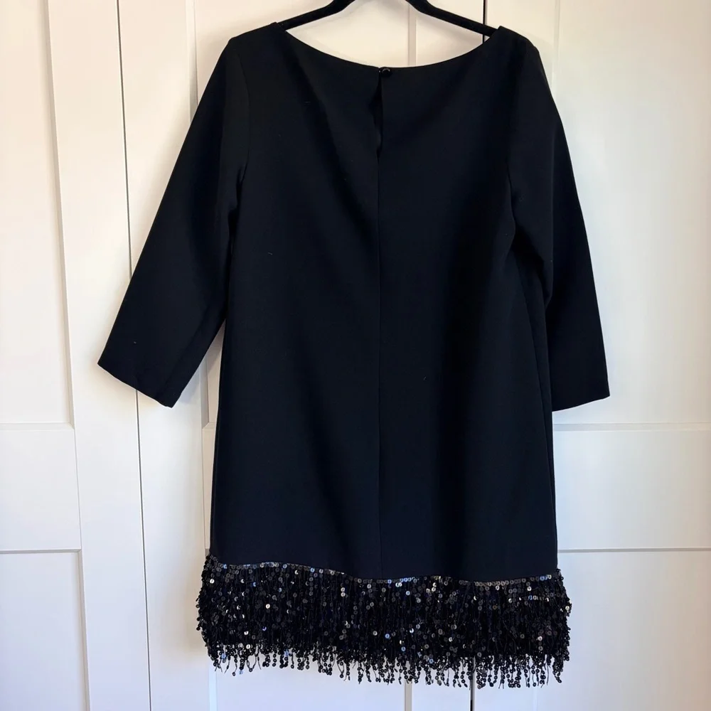 Kate Spade Black Sequin Fringe Dress | S